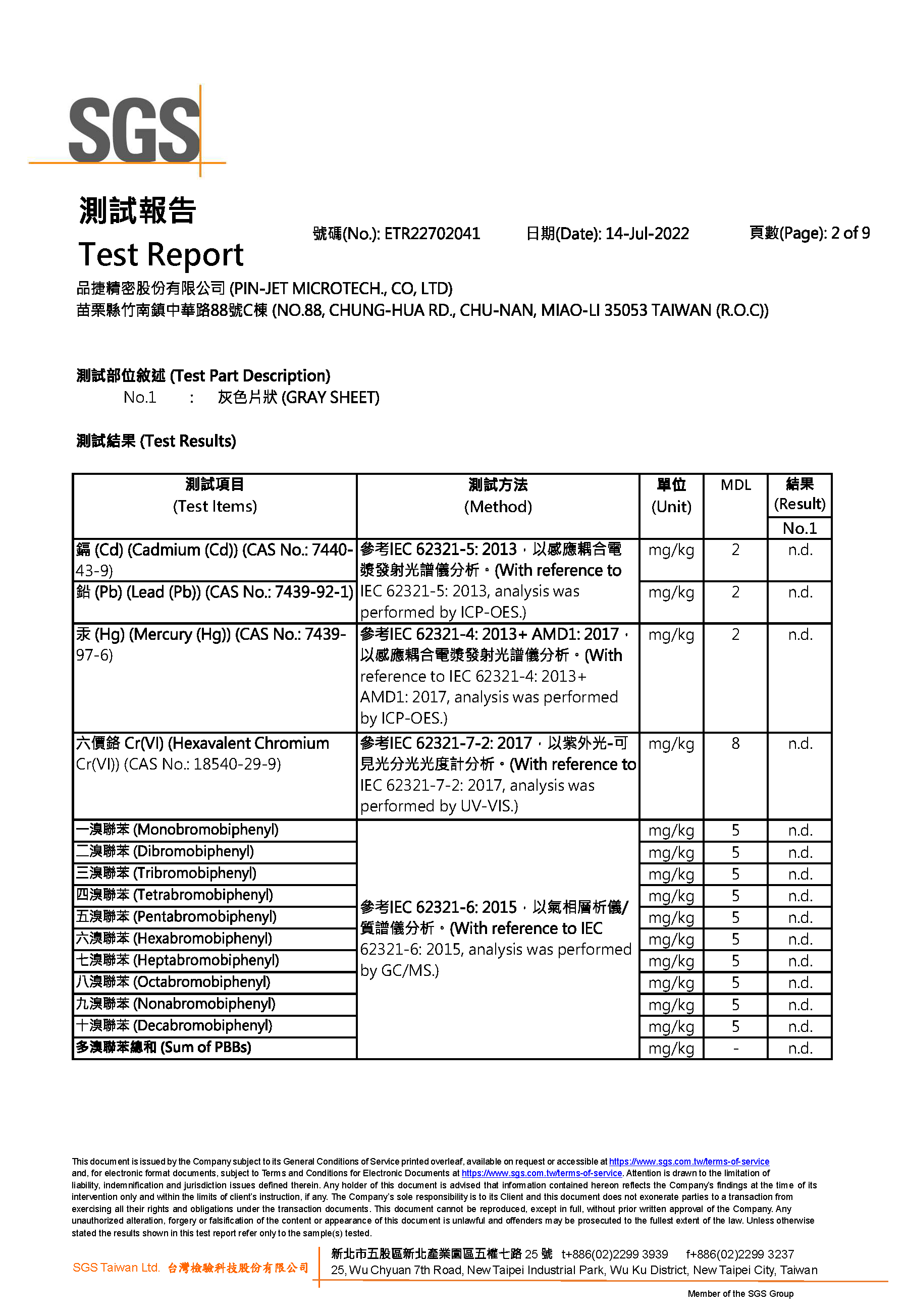 Si6000 卤素四项报告